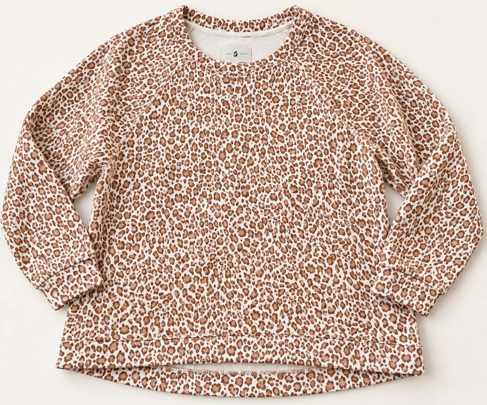 Lou & Grey Leopard Print Sweatshirt Size L (o1)